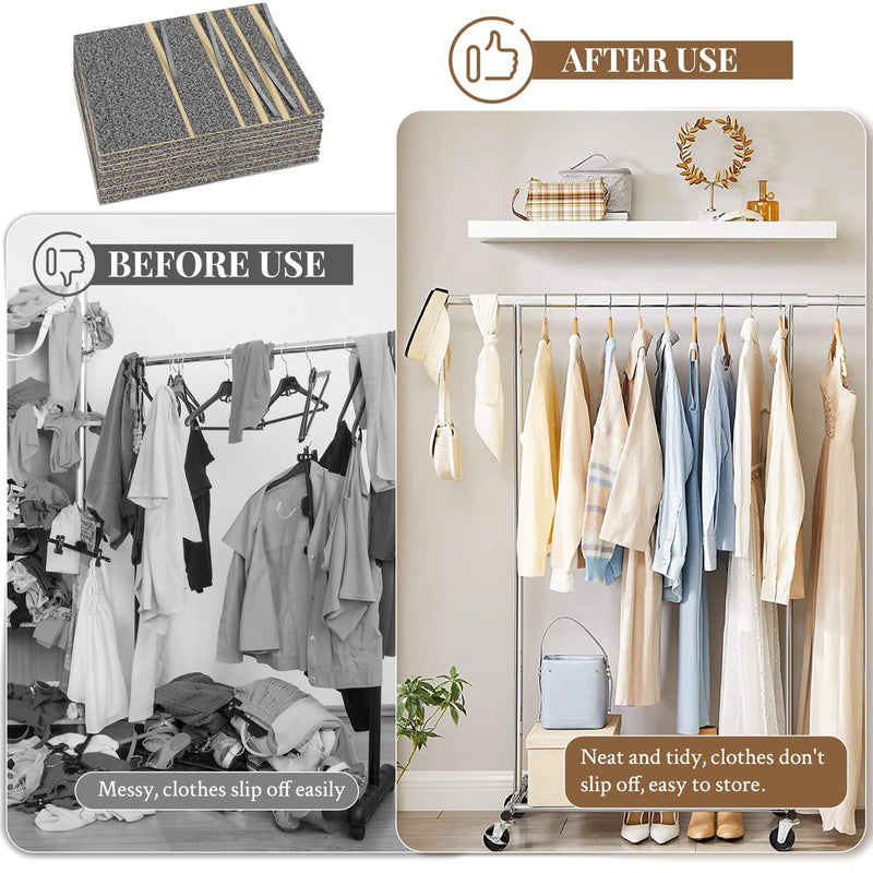 200Pcs Foam Strips with Adhesive for Clothes Hangers, Non-Slip Foam Tape Hanger Grips Self Sticking Self-Adhesive Foam Strips (3.4 X 0.27 in) 3.4 X 0.27 in