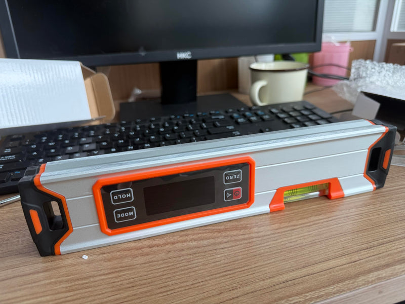 [Australia - AusPower] - 12-Inch Digital Torpedo Level with Protractor | IP54 Water Resistant Aluminum Level with LED Backlight, Magnetic V-Groove Base | Inclinometer Angle Finder for Woodworking and Construction 