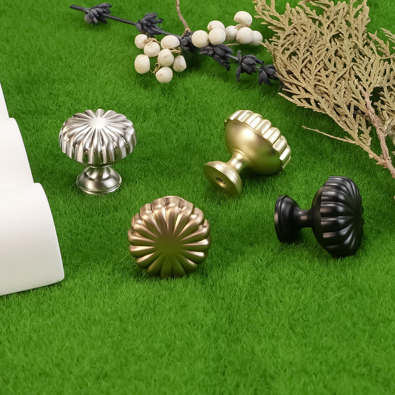 10 Pack Brushed Brass Kitchen Cabinet Knobs Gold Drawer Knobs Kitchen Cabinet Hardware Solid Handles Drawer Knobs Dresser Handles Knob 10