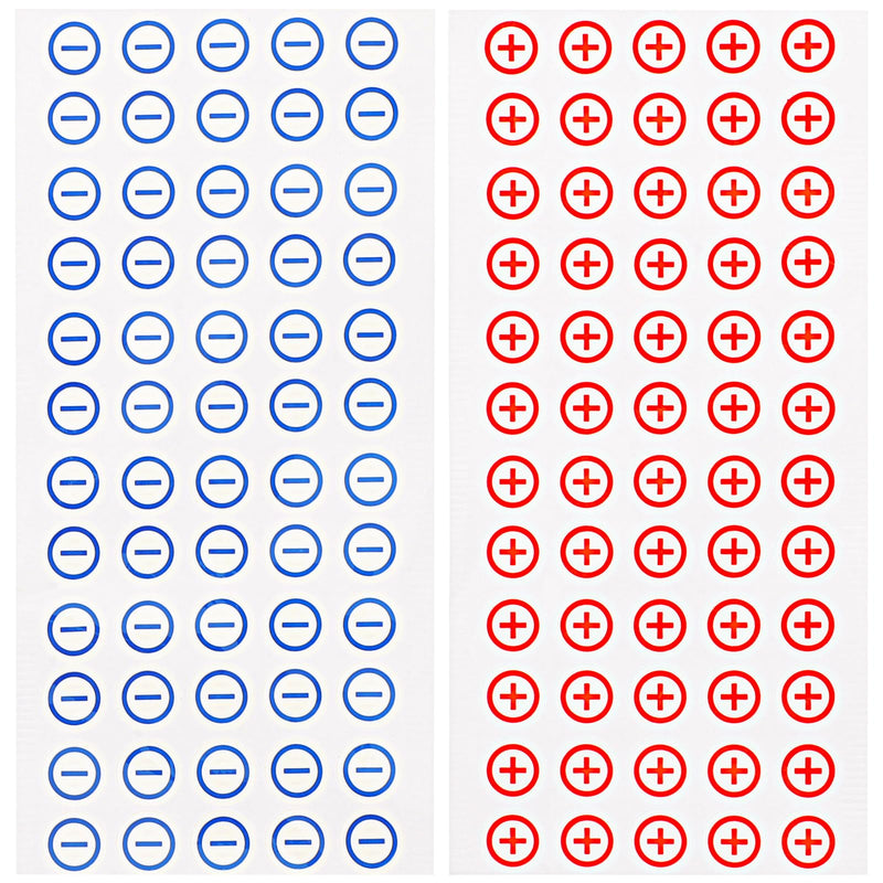 120 Pcs Labels Safety Warning Adhesive Electrode Tape Polarity Safety Stickers Cute Car Accessories Phone Battery Car Decals Battery Label Stickers PVC Car Stickers Electric Box