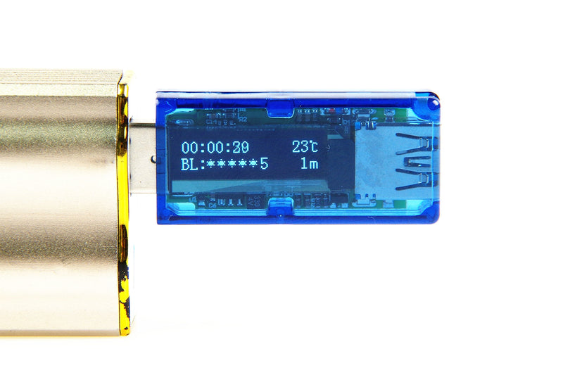 [Australia - AusPower] - USB Digital Power Meter Tester USB 3.0 Integrated Measuring Instrument Voltage 4-24.00V & Current 0-3A & Temperature & Capacity & Energy One Screen Display　Whtie 