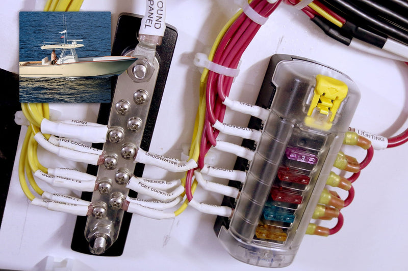 [Australia - AusPower] - Blue Sea Systems 5035 ST Blade Fuse Block - Six Independent Circuits with Cover, 100 Amps 6 Circuit Independent 