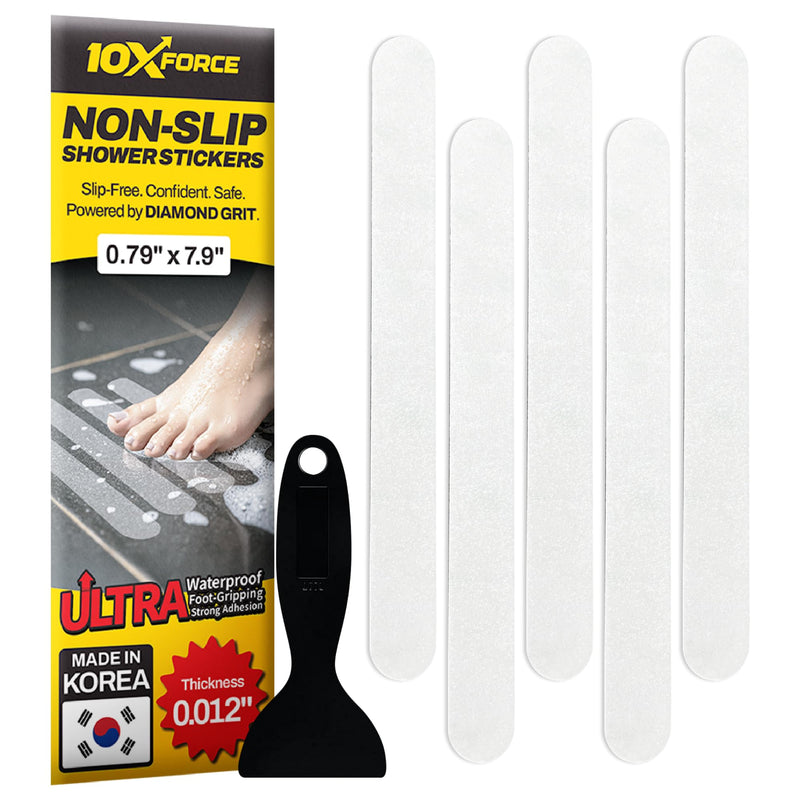 [Made in Korea] Ultra-Thin Bathtub Non Slip Stickers - Diamond Grip Non Slip Bathtub Stickers with Strong Adhesive for Elderly and Safety Use (20) 20