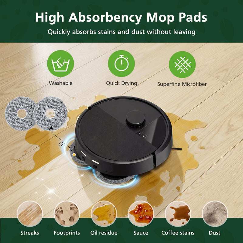 25 Pcs Replacement Parts Kit for iRobot Roomba Plus 405/505 / 507 Combo Robot Vacuum, Accessories Include 2 Main Brush, 6 Vacuum Bags, 4 Hepa Filters, 6 Mop Pads, 6 Side Brushes, 1 Cleaning Brush