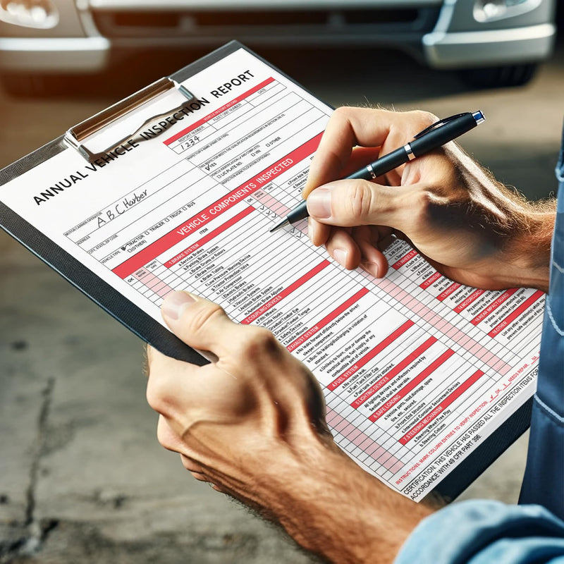 Annual Vehicle Condition Report Forms with Aluminum Date Labels, 30-Pack, 3-Ply Carbonless for Fleet Management