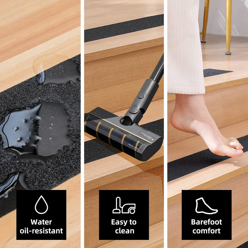 Reniteco Anti Slip Tape - 2" x 16.5Ft, Black Heavy Duty Grip Tape - High Adhesion & Waterproof, No Residue Removal for Outdoor Stairs, Tile, Shower, Bathtub - Extra Grip Safety Tape 10-Black 2in x 16.5Ft