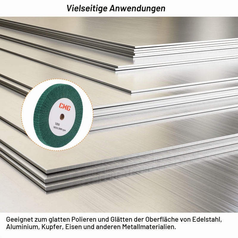 sourcing map Nylon Fiber Polishing Disc, Outer Bore 200mm, Inner Bore 20mm, Thickness 25mm, Sanding Accessories Polishing Accessories for Metal, Plastic, Painted Surfaces, Green 200mm x 25mm
