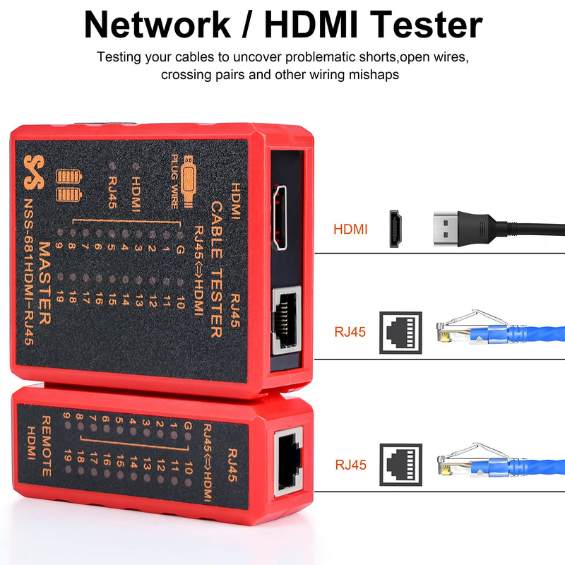 [Australia - AusPower] - HDMI & Network Cable Tester Duo 
