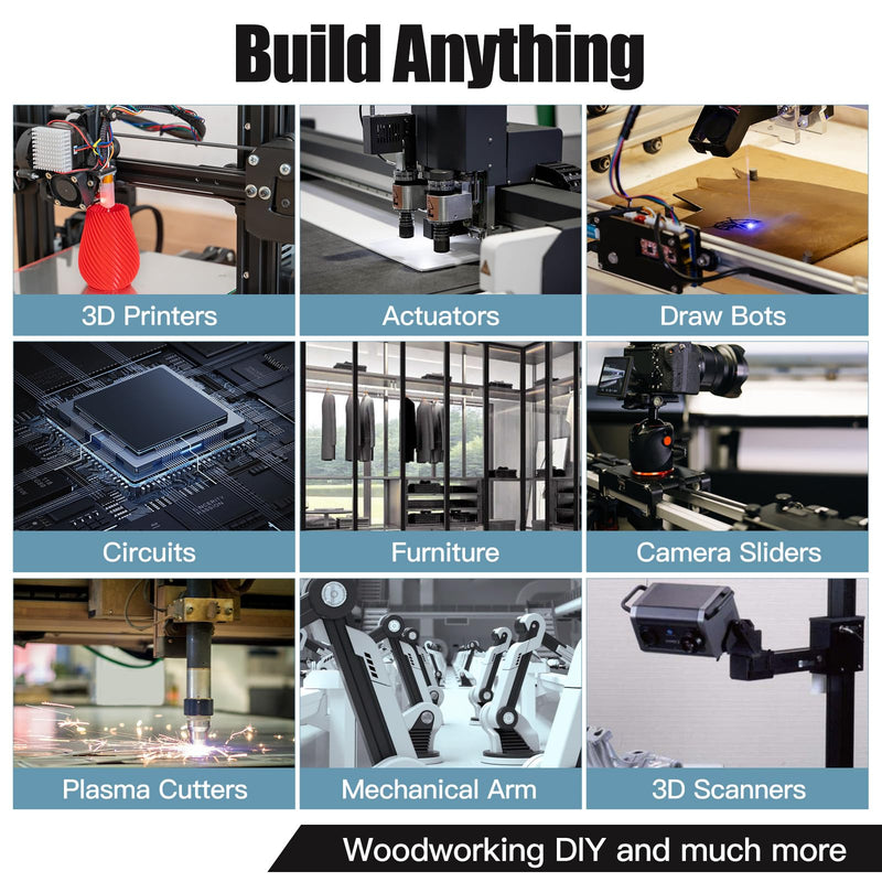 2pcs 500mm V Slot 2040 Aluminum Extrusion European Standard Anodized Black Linear Rail for 3D Printer Parts and CNC DIY (19.7inch) 2PCS 2040V