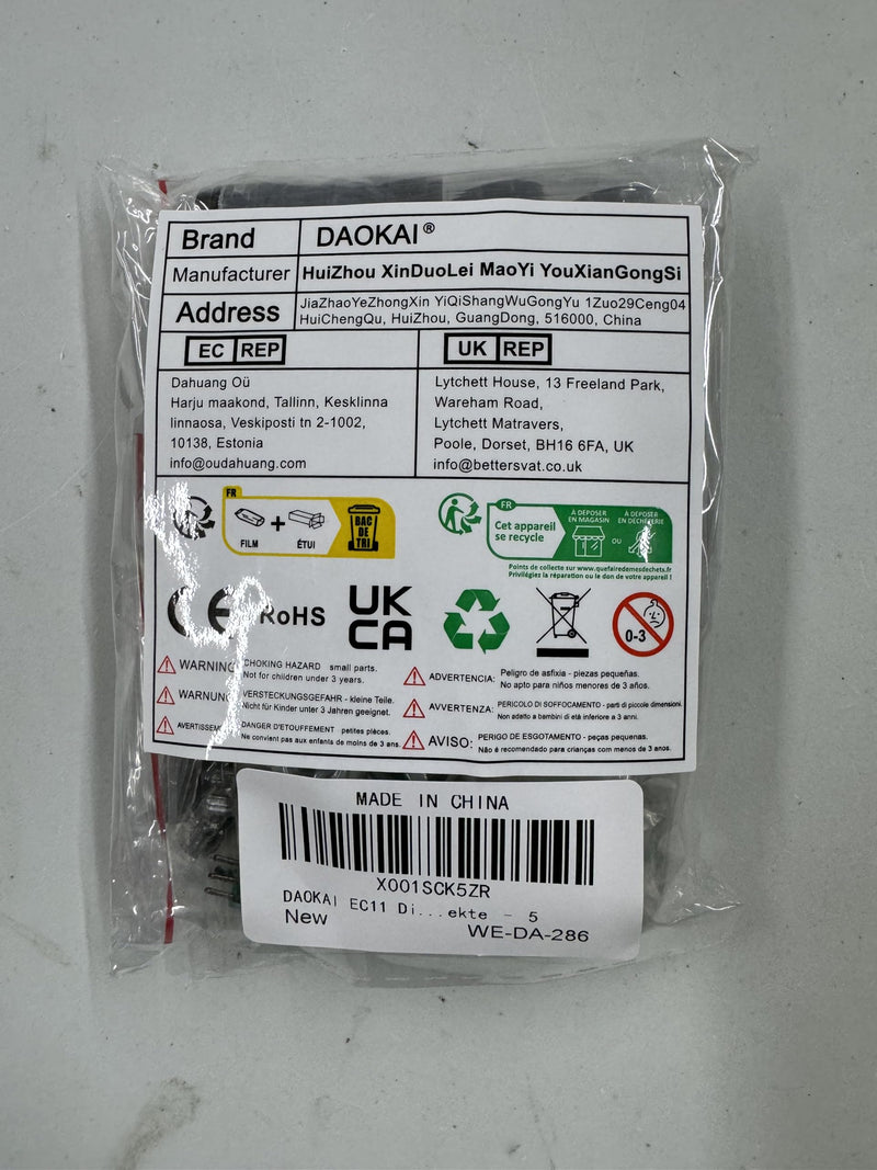 [Australia - AusPower] - EC11 Rotary Encoder, 360 Degree Rotary Encoder Code Switch 20mm,Digital Potentiometer Push Button 5 Pins,with Knob Cap for Electronics Projects - 12Pcs 