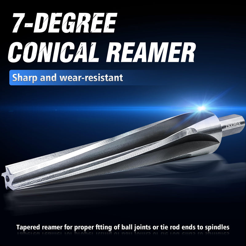 [Australia - AusPower] - 7 Degree Ball Joint Tapered Reamer Tie Rod for 1-1/2 inch Per Foot Tapered Ball Joint Reamer Made of 6542 High-Speed Tool Steel, Reamer Drill Bit Universal Reamer Tool Pipe Reamer 