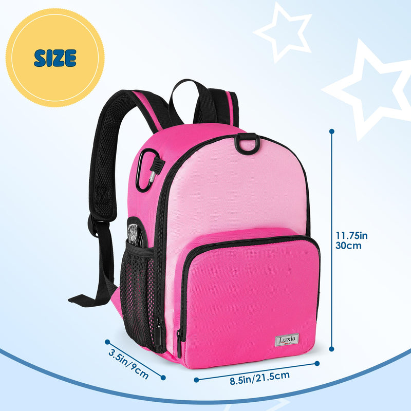 [Australia - AusPower] - LUXJA Feeding Tube Backpack Fits 500ml Bag and Enteral Feeding Pump (Compatible with EnteraLite Infinity and Kangaroo Joey), Feeding Tube Bag for G Tube, J Tube and GJ Tube, Red Rose 