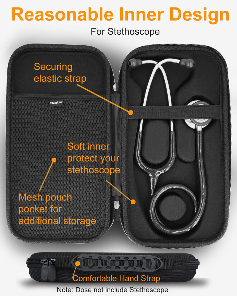 [Australia - AusPower] - Hard Stethoscope Travel Case for 3M Littmann Classic III & Cardiology IV Monitoring Stethoscope, 5620/5870/6200/etc, Compact & Portable Protective Carry Case 