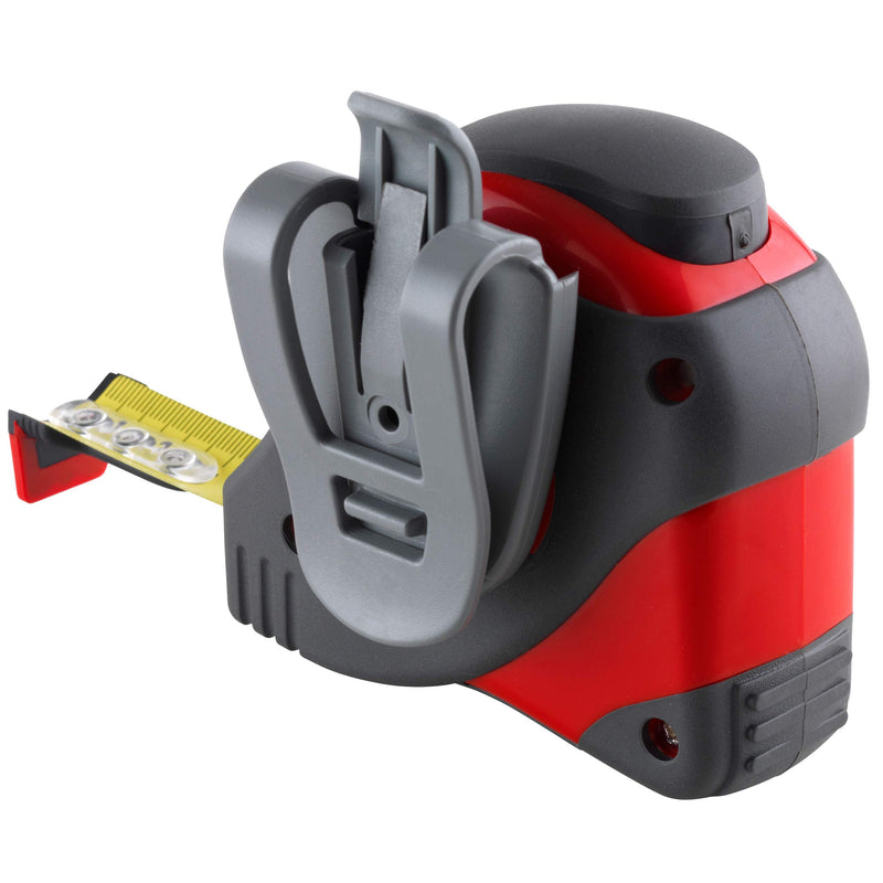 SOLA Big T Tape Measure 8 m / 25 mm Extremely Robust Professional Tape Measure with Belt Clip Steel Tape Painted Yellow with mm Scale Accuracy Class I Roll Meter with Non-Slip End Hook Length 8 m / 25 mm