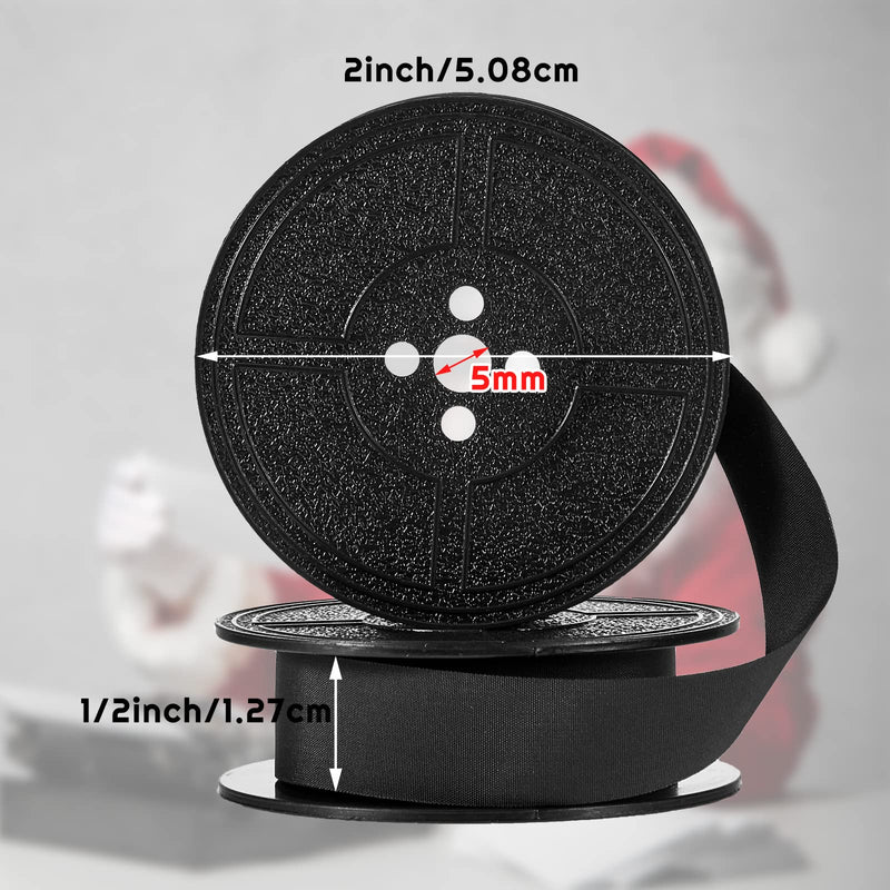 [Australia - AusPower] - 4 Pairs Universal Typewriter Ribbon Twin Spool Typewriter Ribbon Twin Spool Replacement Pack for Most Typewriter (Black) Black 