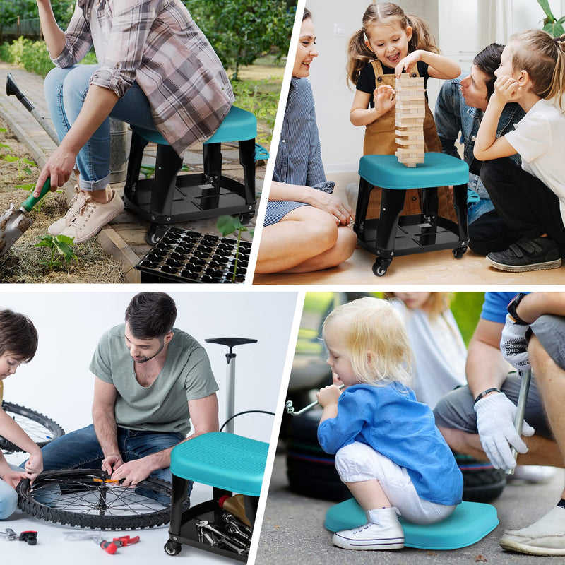 [Australia - AusPower] - DURATECH Rolling Mechanic Stool and Magnetic Tape Measure 