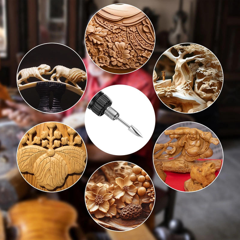 5 Pieces Wood Carving Tool Wood Cutter Wood Carving Drill Bits Set, Carving Drill Wood Carving Tools, Accessories Wood Engraving Tool, Wood Carving Accessories, Wood Carving Drill Bit