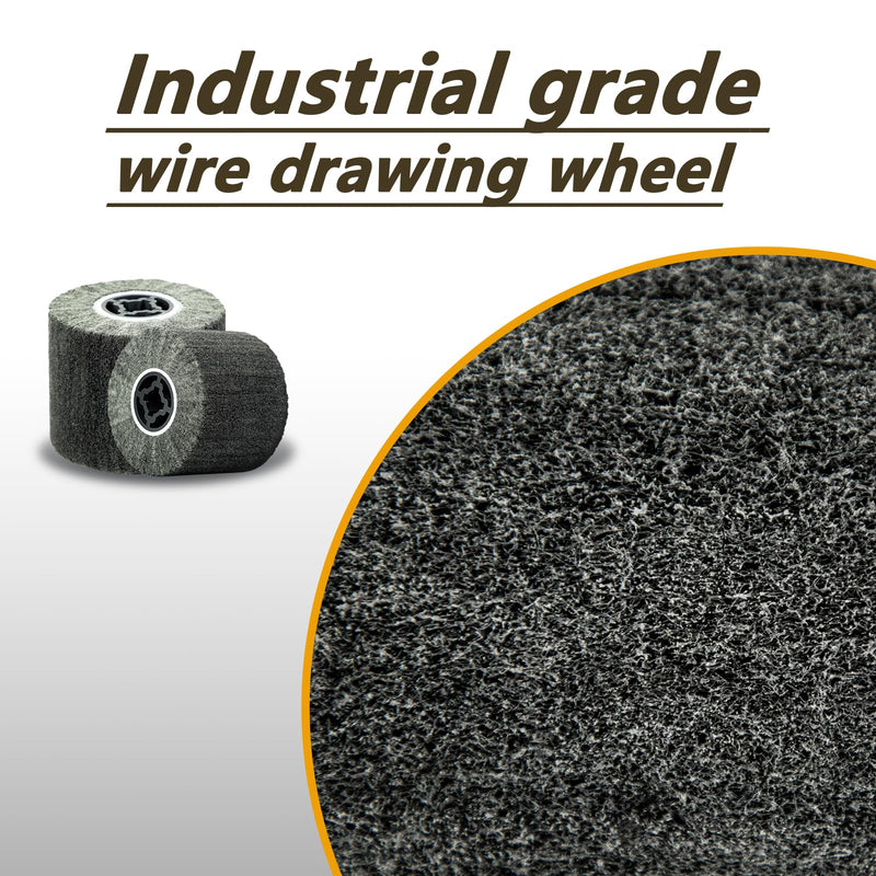 [Australia - AusPower] - SALI Non Woven Wire Abrasive Drawing Polishing Burnishing Wheel Flap Brush Wire Brush Drum Surface Conditioning Tool for Metal Surface Polishing Grinding Removing Rust 120x100x19mm (400 Grit) 400 Grit 