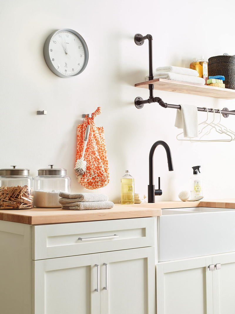 [Australia - AusPower] - Amerock | Cabinet Pull | Satin Nickel | 5-1/16 inch (128 mm) Center to Center | Monument | 1 Pack | Drawer Pull | Drawer Handle | Cabinet Hardware 5-1/16 in (128mm) Center-to-Center 
