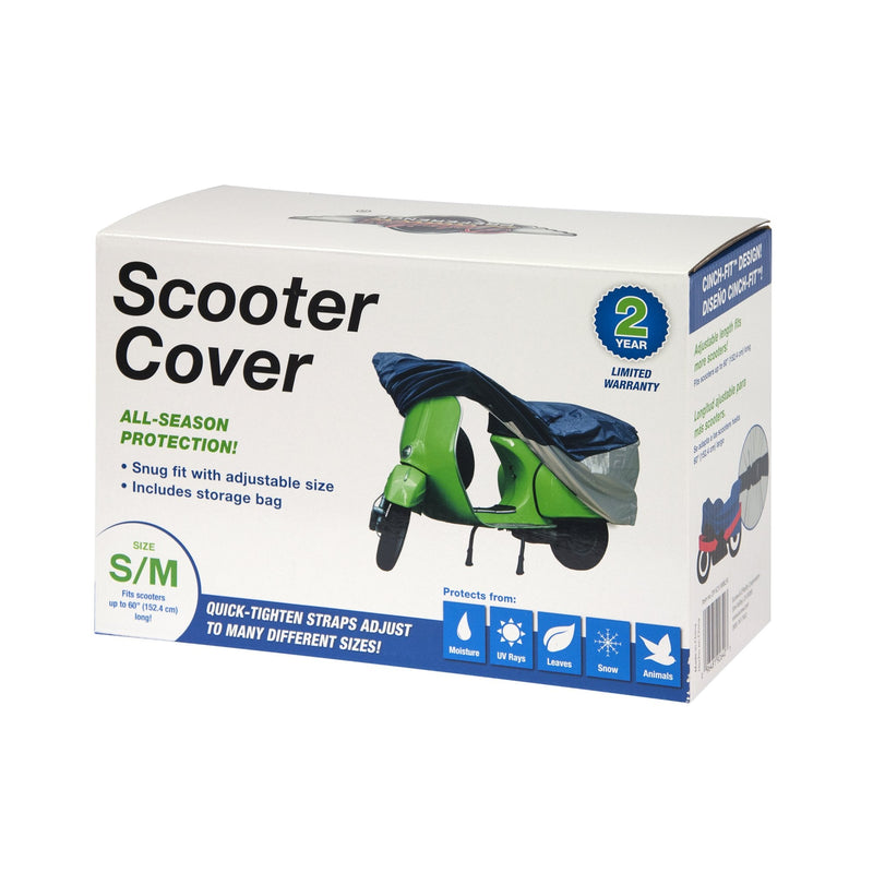 Detailer’s Preference Polyester Scooter Cover, Heavy-Duty Weather Protection, Scratch-Free Design, Compact Storage Bag, Fits Scooters Up to 60 Inches Medium