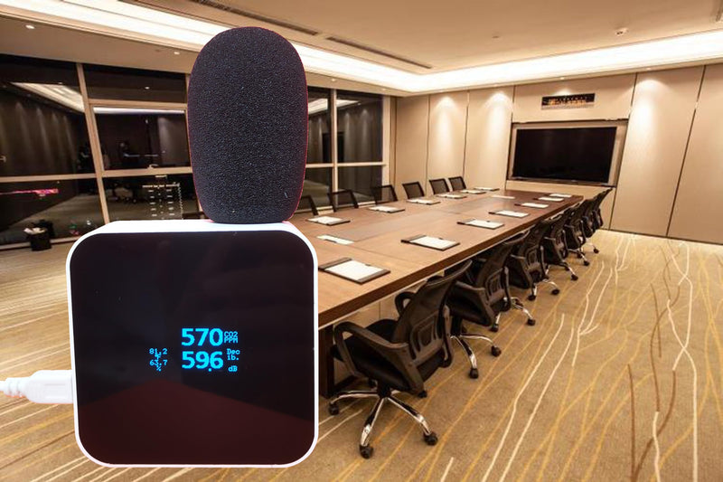 [Australia - AusPower] - Air Quality Monitor CO2 Monitor CO2 Detector Carbon Dioxide Detector, Decibel Monitor Sound Noise Meter 30-130dB Range, Applications for Home, Classroom, Office, Factory, Hotel, Restaurant 