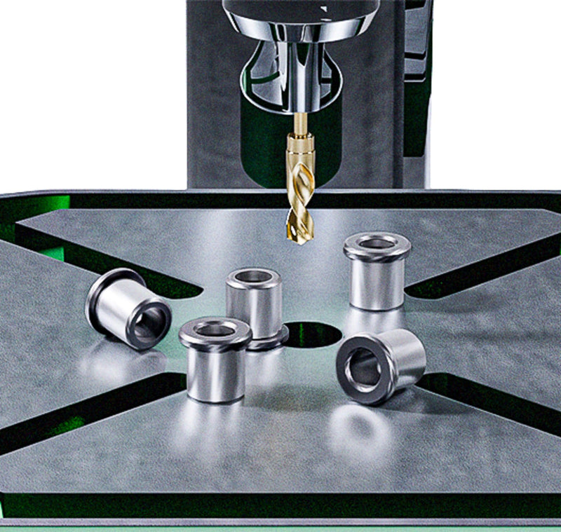 [Australia - AusPower] - (5 Pack) Press Fit Drill Guide Bushings 0.250" ID x 0.375" OD x 0.375" Length, Made of Steel 