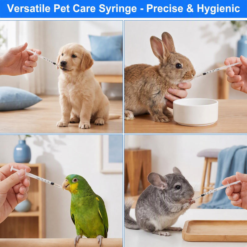 100 x 1 ml Colostrum Syringes without Needle - Sterile Disposable Syringes for Precise Dosage, Laboratory, Animal Feeding & Plant Care - Hygienic Individually Packed, Ideal for Colostrum Collecting