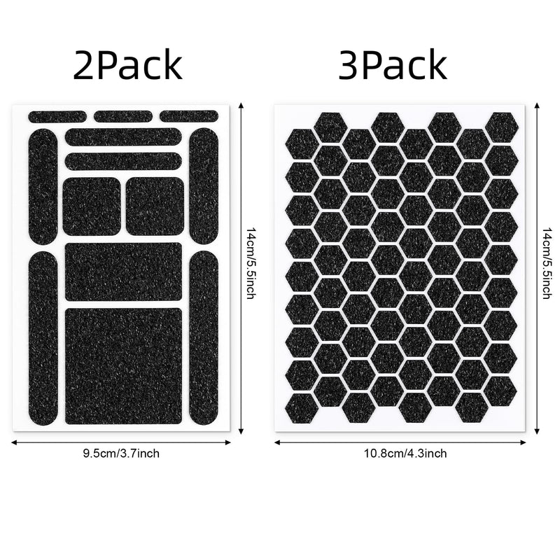 5 Pack Grip Stickers, Anti-Slip Phone Grip Tape Pre-Cut Strips Decal Stickers Adhesive for Smooth Phones and Tablets Gaming Cases Tools (5pack Black) 5pack Black