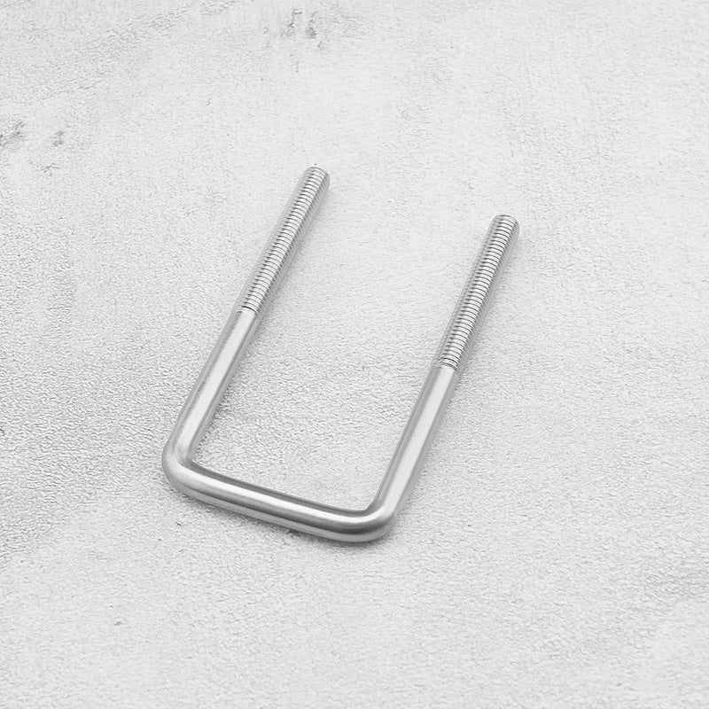 [Australia - AusPower] - eMagTech 4 Sets M8 Square U-Bolts 304 Stainless Steel U Clamp Bolt with Nuts and Washers 42mm Inner Width for Trailers Pipes Wood Hardware 