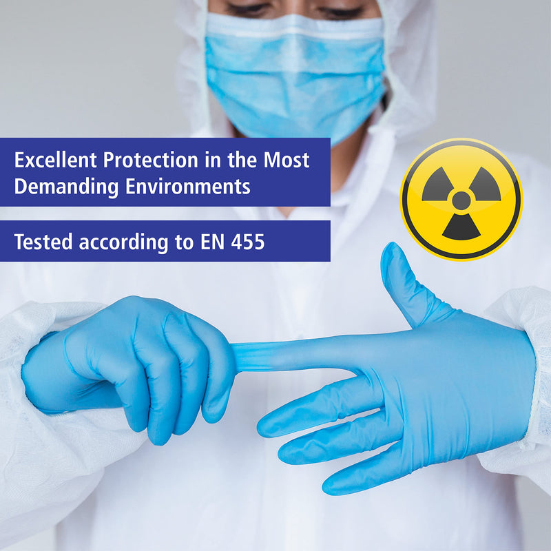 Nitrile NextGen Disposable Gloves - Pack of 100, l blue
