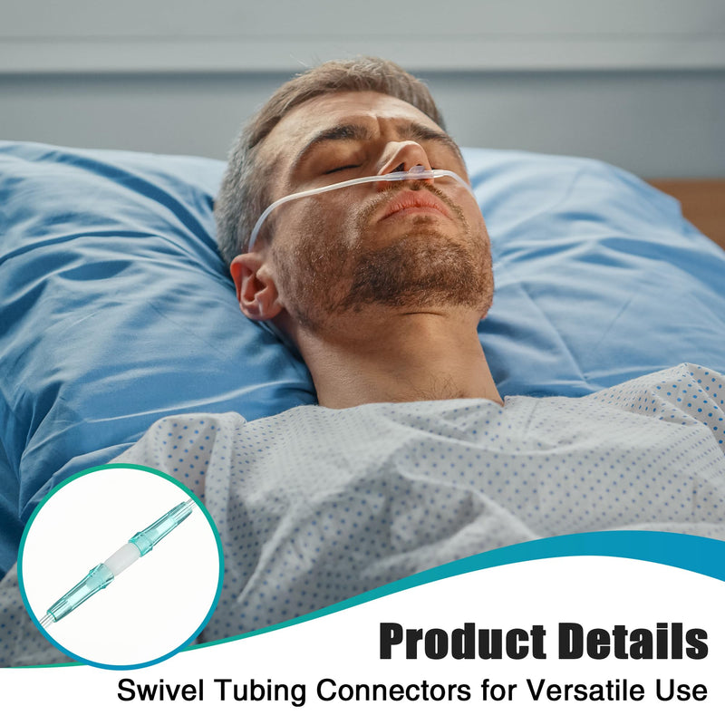 Geiserailie 3 Pack 7Ft Adult Oxygen Tubing with 2 Tubing Connector, Soft Oxygen Tube with Connector, High Flow Tube Hose for Breathing, Non Kinking Lightweight for Adult (Transparent) Transparent