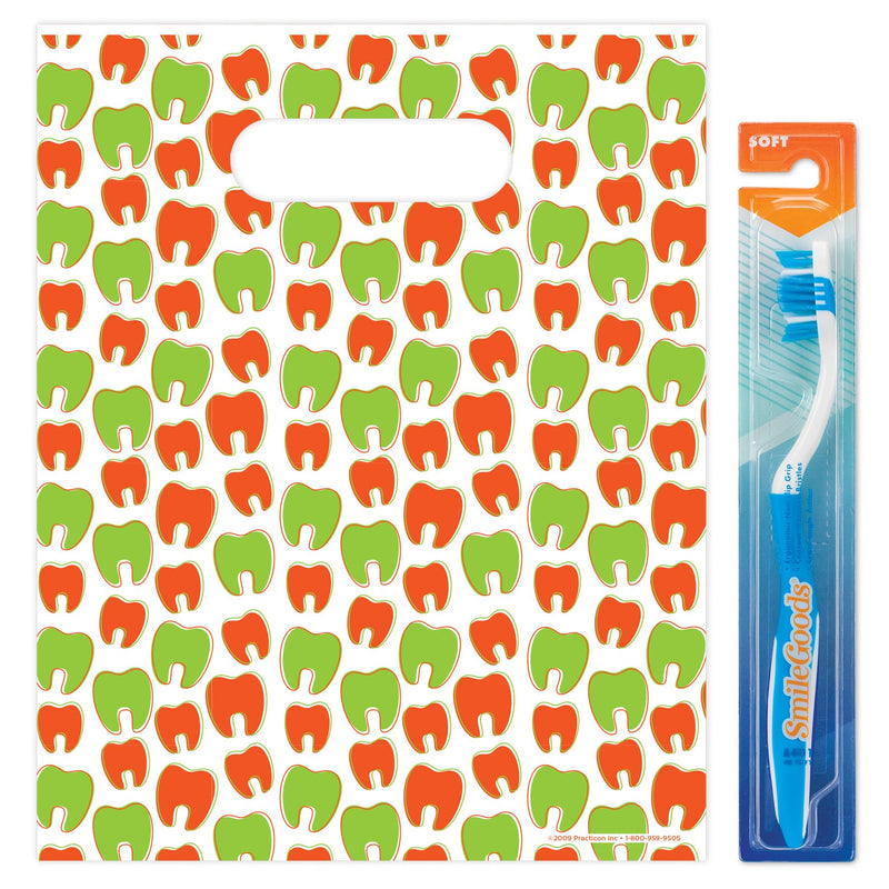 [Australia - AusPower] - Many Mini Molars Dental Giveaway Bags, 8" x 10", 100 Pack 