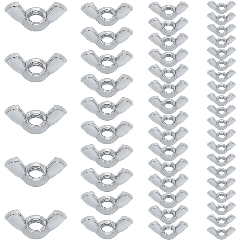 [Australia - AusPower] - 50PCS Butterfly Wing Nuts Assortment Kit, M5 M6 M8 M10 Metric Sizes Steel Wing Nuts Fasteners 
