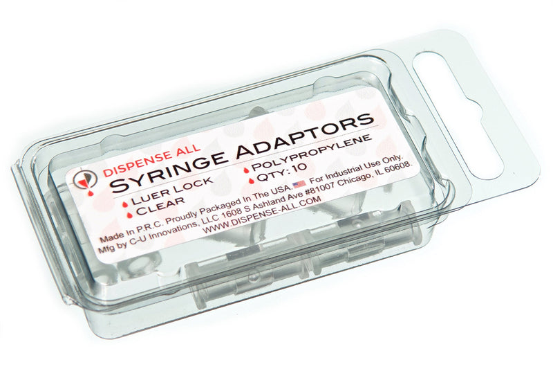 [Australia - AusPower] - Syringe Coupler, Luer Lock Adaptor (Polypropylene) - Female-to-Female (Qty: 10) 