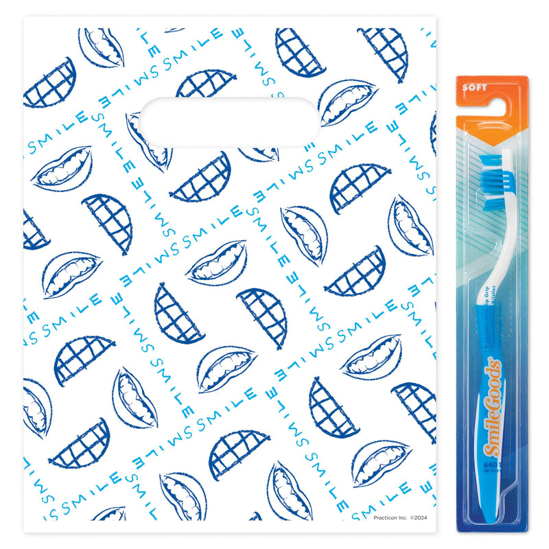 [Australia - AusPower] - Smile Plaid Dental Giveaway Bags, 8" x 10", 100 Pack 8" x 10" 