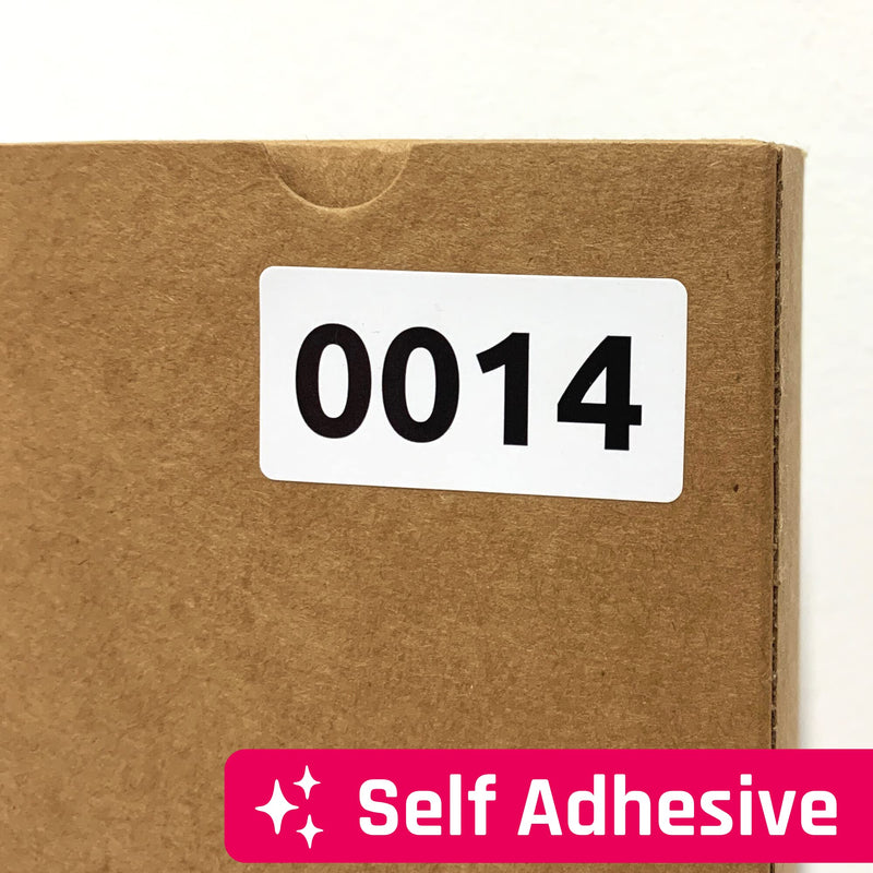 (3 Sets) 1-1000 Consecutive Number Inventory Labels Stickers Sheets, 1.5" x 0.75" (3 Sets) 0001 - 1000