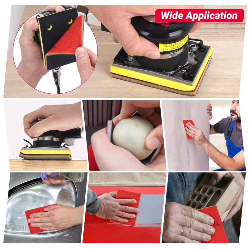 [Australia - AusPower] - 28 PCS 180-3000 Grit Sanding Sponge,Soft Foam Sanding Block,Ultra Fine Sanding Pads Wet Dry Sandpaper Sponge for Model Drywall Metal Wood Furniture Polishing Mix Grit 