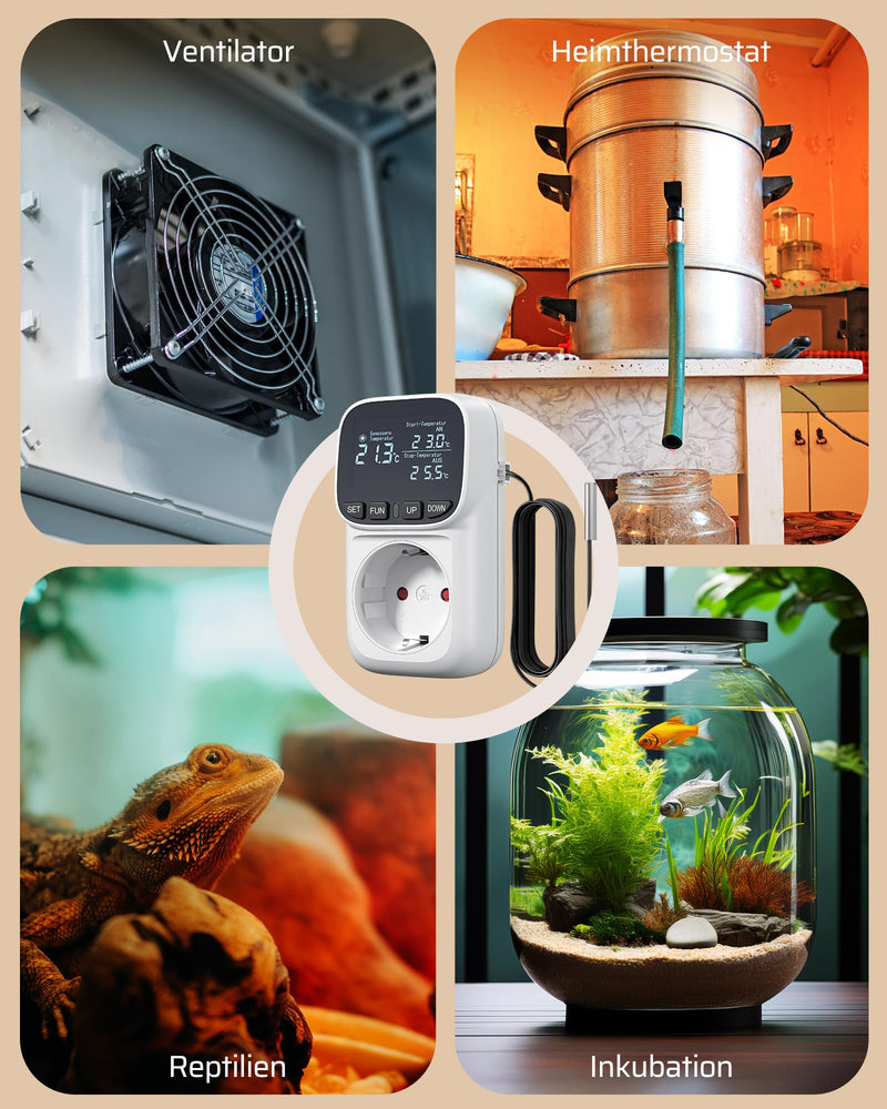 [Australia - AusPower] - DEWENWILS Temperature Controller Temperature Monitor DHTCS01A 