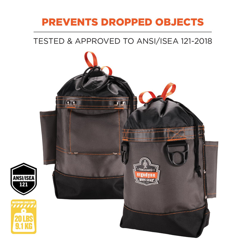 Ergodyne Arsenal 5926 Topped Bolt Bag Tool Pouch – Short, Polyester , Gray