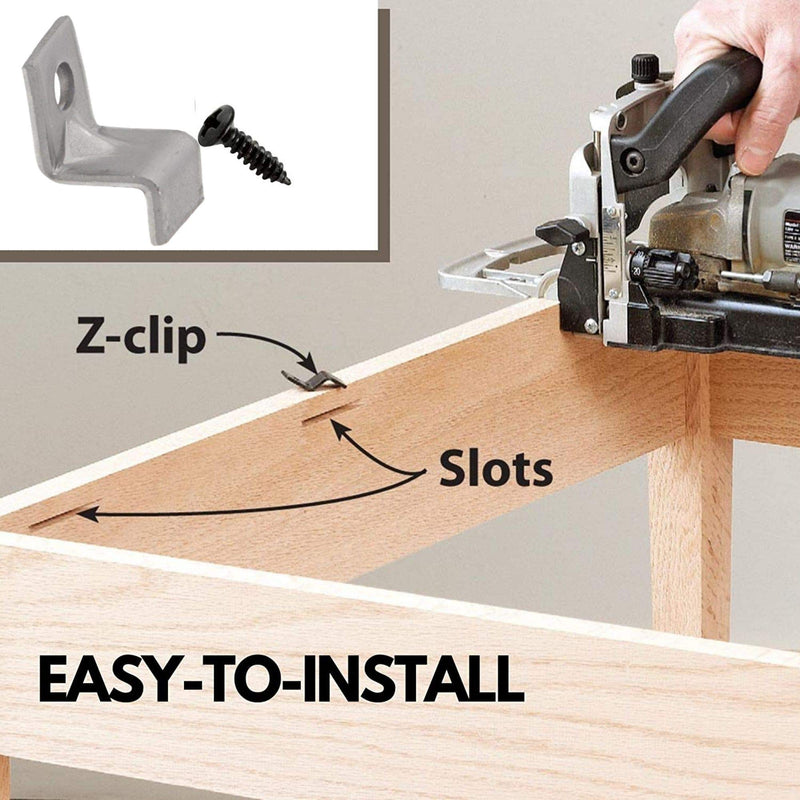 [Australia - AusPower] - Performore 40 Pack Z Table Top Fasteners with Screws, Heavy Duty Z Table Top Fasteners Solid Steel with Black Screws 