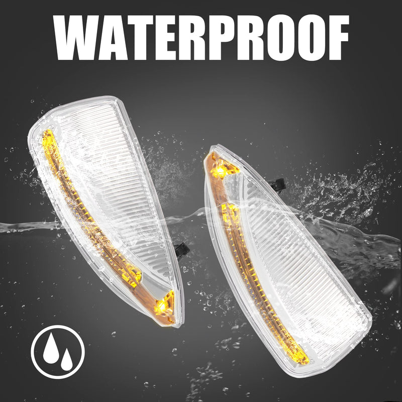 [Australia - AusPower] - X AUTOHAUX Pair Fit for Mercedes Benz W204 C Class C250 C300 C350 C63 Right Left Side Door Wing Mirror Turn Signal Indicator LED Light OE# 2048200821 2048200721 