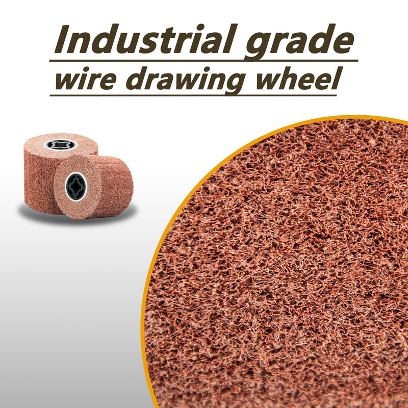 [Australia - AusPower] - SALI Non Woven Wire Abrasive Drawing Polishing Burnishing Wheel Flap Brush Wire Brush Drum Surface Conditioning Tool for Metal Surface Polishing Grinding Removing Rust 120x100x19mm (60 Grit) 60 Grit 