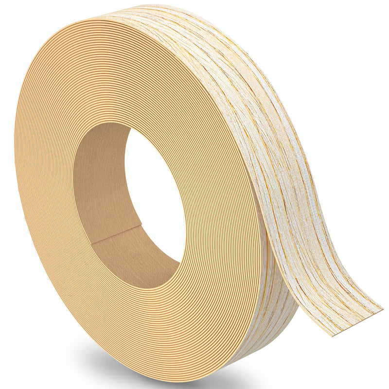 White Oak Edge Banding, 3/4 inch x 50ft roll of Veneer White Edge Banding Pre-glued Flexible, Real Wood Tape Banding for Cabinet Repair Plywood 3/4"x 50ft