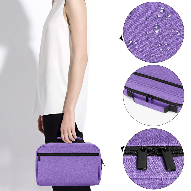 [Australia - AusPower] - Damero Carrying Case for 2 Stethoscopes, Portable Stethoscope Case Compatible with 3M Littmann/ADC/Omron Stethoscope, BP Cuffs and Other Accessories, Purple 