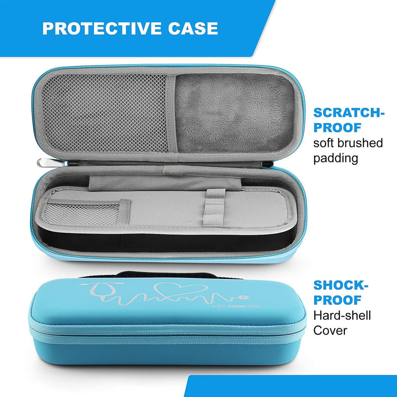 [Australia - AusPower] - Primacare KB-9397-BL Stethoscope Case, SUPPLIES INCLUDED, Blue with Multiple Compartments, Portable and Lightweight First Aid Kit Bag with Vital Medical Supplies, Nursing Accessories for Nurses 