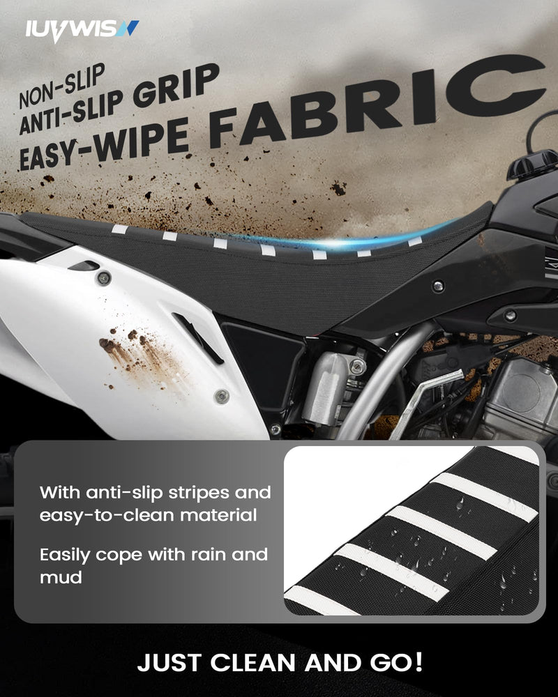 [Australia - AusPower] - Dirt Bike Universal Seat Cover Non-Slip Gripper Soft Motorcycle Seat Covers for CRF YZF YZ EXC SX KLX KX TTR Most Motorcross Black 