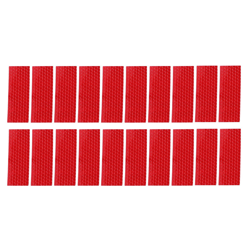 20 Pcs Reflective Stickers, 3.11"x1.18" Rectangle Shape Safety Tape Reflector Universal for Cars Trucks Trailers Waterproof PET Red
