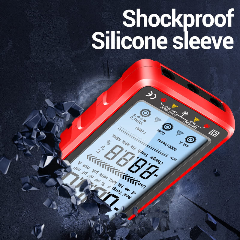 [Australia - AusPower] - ANENG Digital Multimeter Tester Auto-Ranging TRMS 6000 Counts Voltmeter Smart Rechargeable Meter Measures AC/DC Current,NCV,Voltage,Ohm,Amp,Resistance,Diodes,Countinuity,Capacitance,Temperature 681 Backlit Screen 