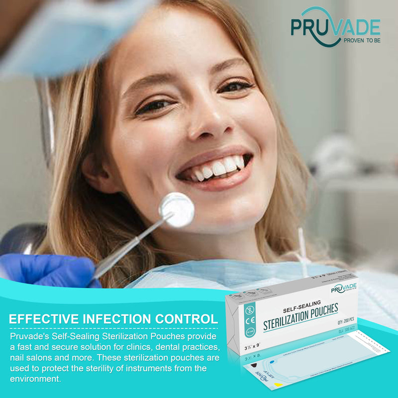 [Australia - AusPower] - Sterilization Pouches - 200 Pack 3.5” x 10” Sterilizer Bags for Dental Offices - Autoclave Self Sealing Sterilization Pouch for Dental Instruments, Nail Techs, Tattoo, Medical Lab- 3.5” x 10” 3.5" X 10" 