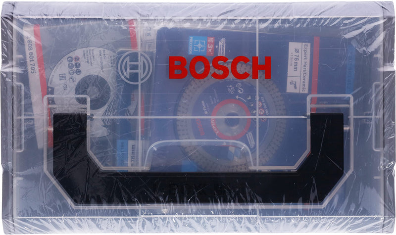 [Australia - AusPower] - Bosch Professional 9-teiliges 76mm-Disc Set in mini L-Boxx (für GWS-12V, Ø 76 mm, Zubehör Winkelschleifer) Set | Ø 76 mm Medium 10 